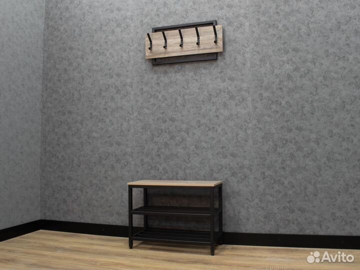 Вешалка и обувница в стиле лофт