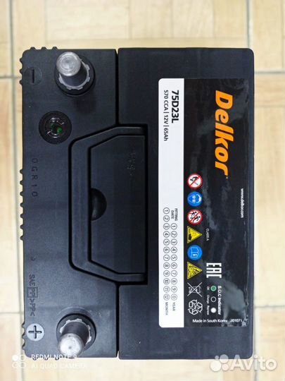 Delkor 75D23L 65Ah