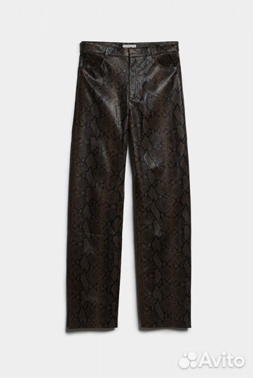 Брюки из искуственной кожи lime