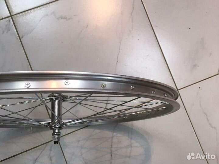 Колесо 24 переднее в сборе алюм. обод 32 отв