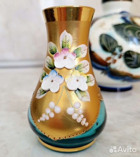 Мини вазы винтажные, ваза Богемия, фарфор СССР