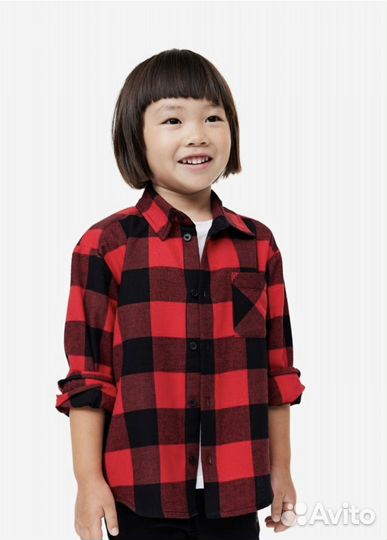 Рубашка в клетку hm 104
