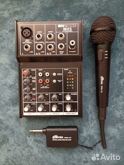 Микшер Invotone mx5 + беспроводной микрофон