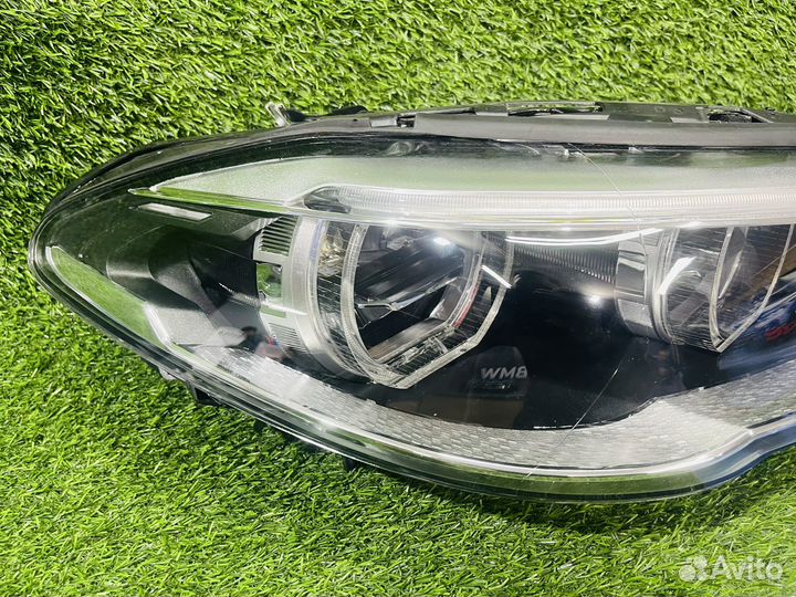 Фары переднего бампера BMW F10, LED, с блоками