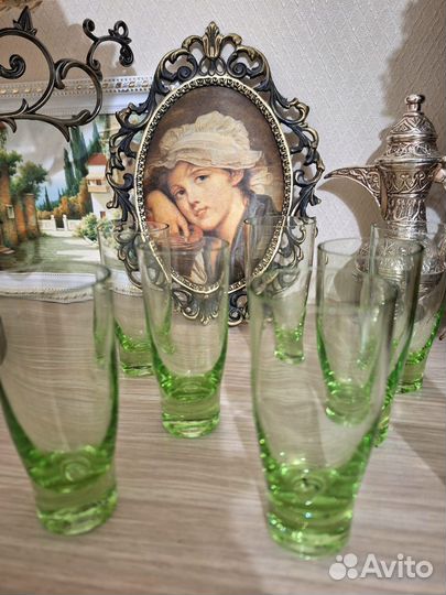 Стаканчики зелённое. Винтаж