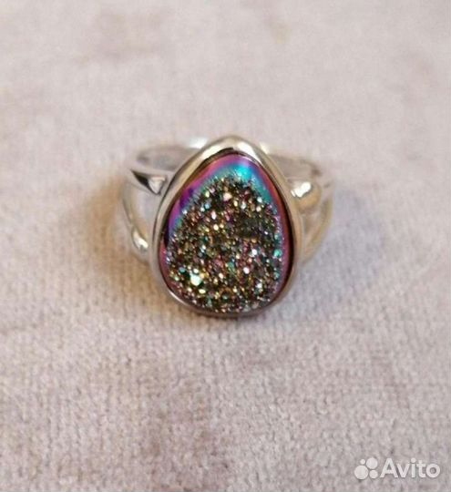 Серебряное кольцо и серьги, новые