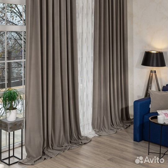 Шторы бархат богема кофе новые пошив