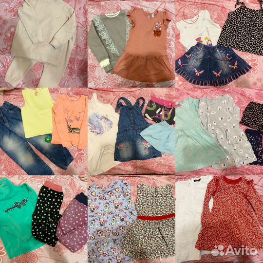 На доставке пакет вещей для девочки 104-116