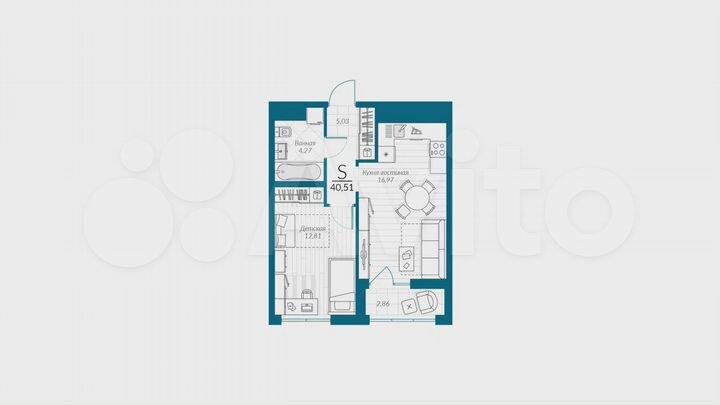 1-к. квартира, 40,5 м², 8/25 эт.