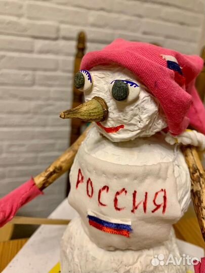 Зимняя поделка Снеговичка (снеговик, снежная баба)