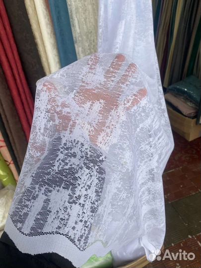 Тюль жаккард мрамор