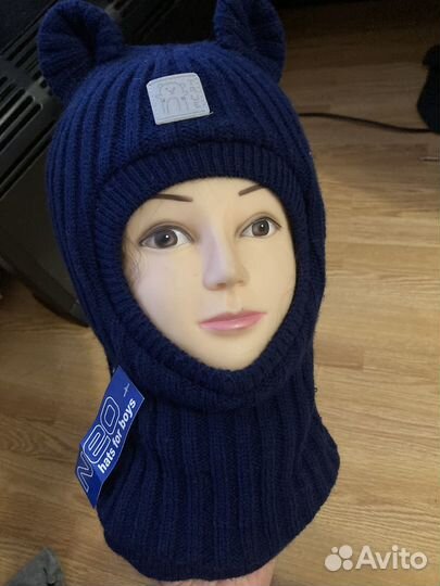 Шапка шлем варежки