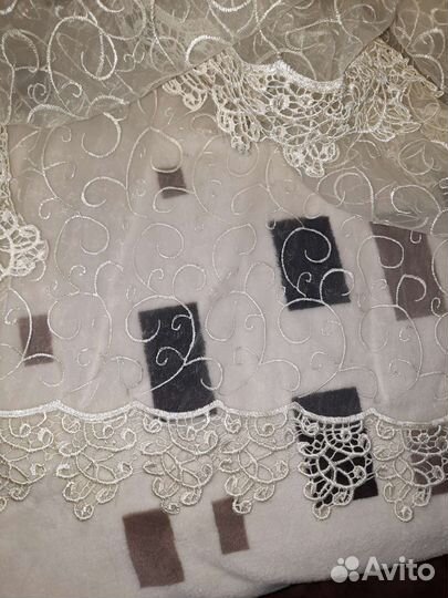 Тюль на большое окно