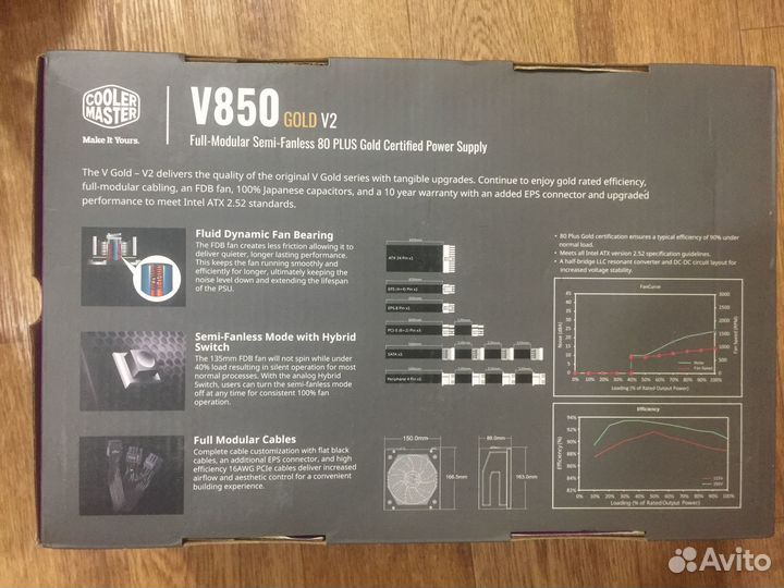 Блок питания cooler master 850w