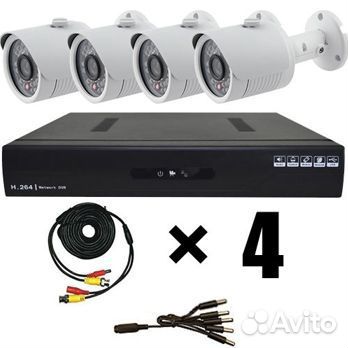 Комплект видеонаблюдения AltCam Улица на 4 камеры