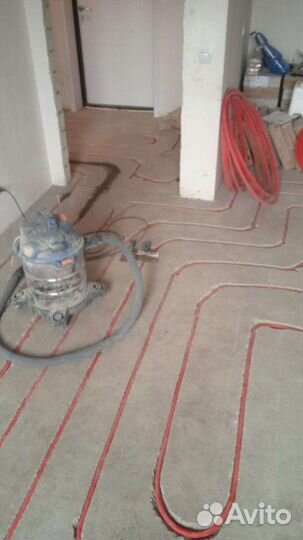 Монтаж теплого пола в готовую стяжку