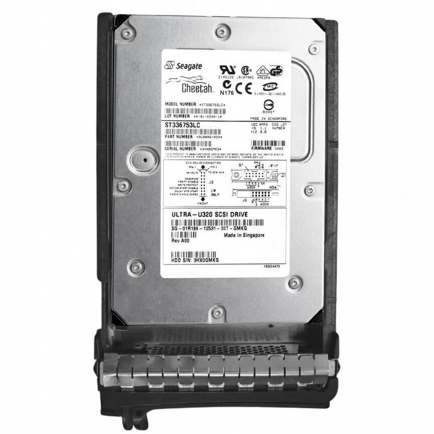 [1R186] Жесткий Диск Dell 36gb U320scsi 3.5" Hdd 1r186