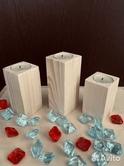 Подсвечники из дерева