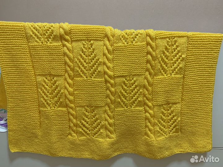 Плед детский вязаный ручная работа