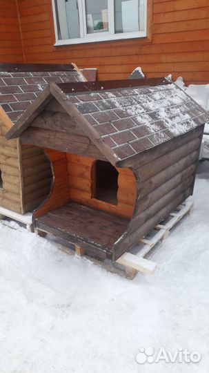 Теплая будка для собак