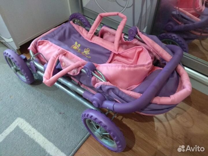 Коляска кукольная трансформер с куклой Анабель
