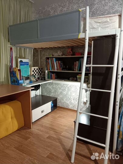 Кровать чердак IKEA белая