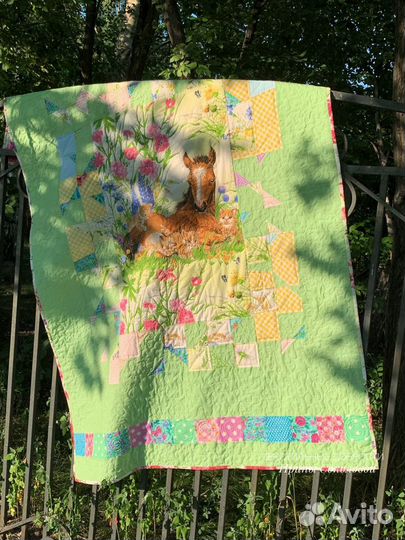 Покрывало стеганое, пэчворк, ручная работа