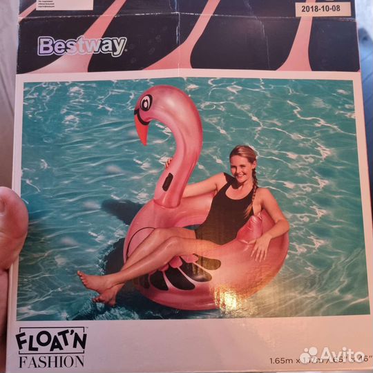 Надувной круг Bestway блестящий Розовый Фламинго