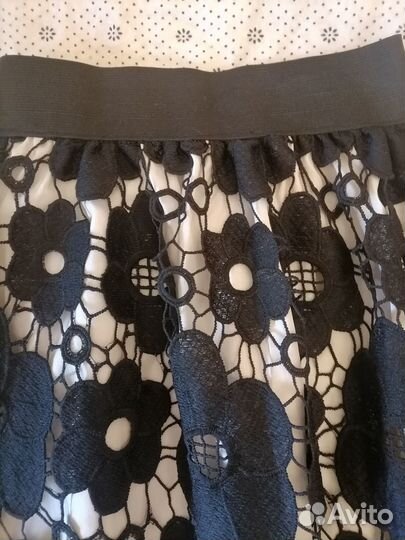 Юбка Женская кружевная чёрная новая