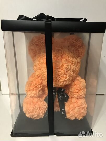 Мягкие подарочные игрушки. Медведь из цветов