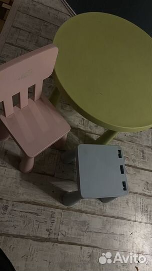 Детский столик и стульчики IKEA