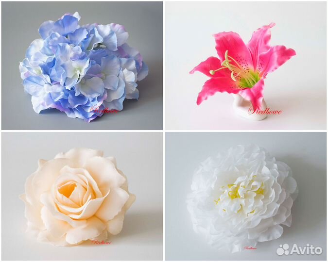 Искусственные цветы головки цветов