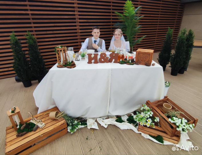 Набор украшений для свадьбы в эко-стиле / рустик