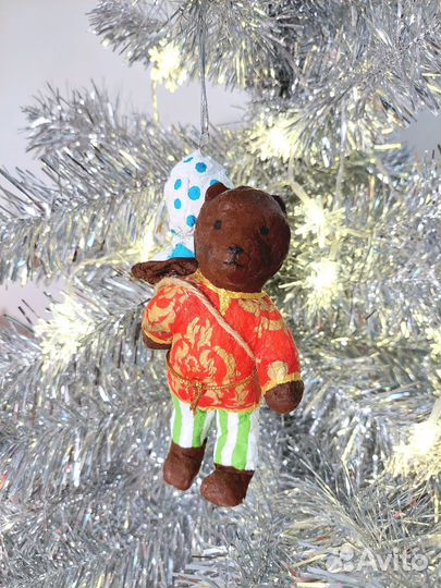 Ватная елочная игрушка 