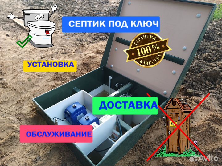 Септик Топас 6.Установка, монтаж под ключ