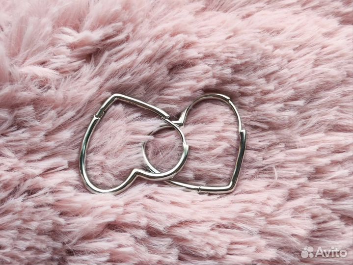 Серьги сердце