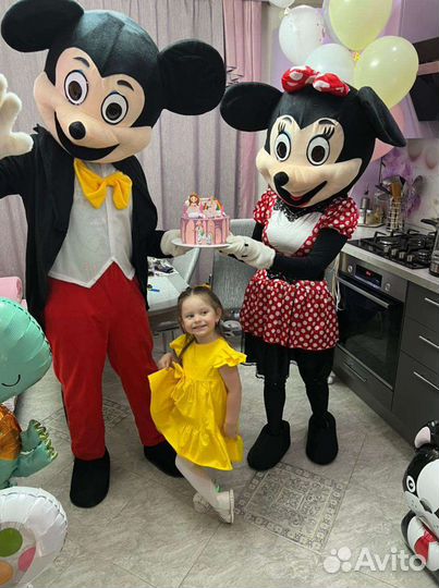 Ростовые куклы Сердце, Микки и Мини Маус