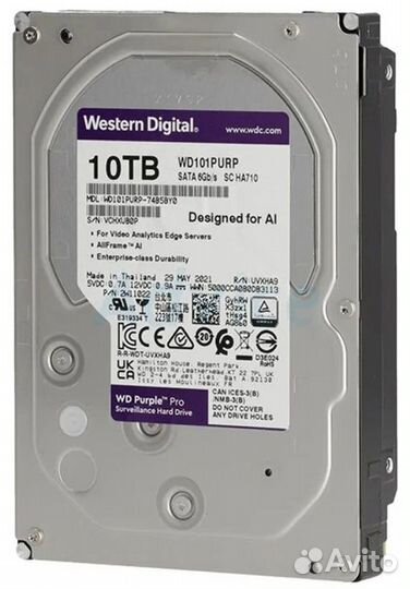 Жесткий диск Western Digital WD Purple 10Tb