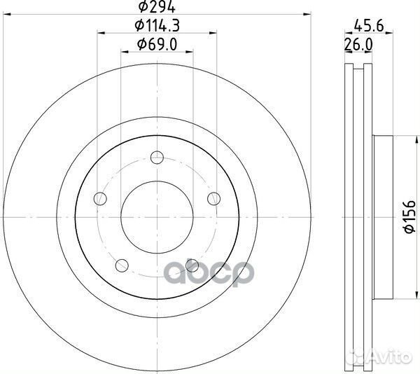 Диск тормозной перед ND3038K nisshinbo