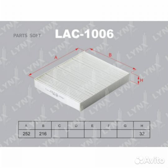 Lynxauto LAC1006 Фильтр салона