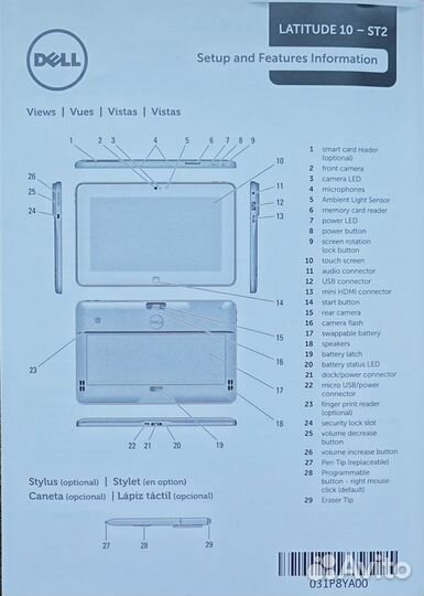 Dell Latitude 10 ST2, планшет, как системный блок