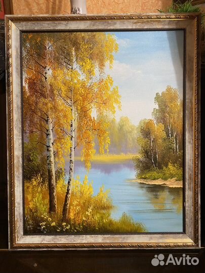 Картина акрил Осенний пейзаж