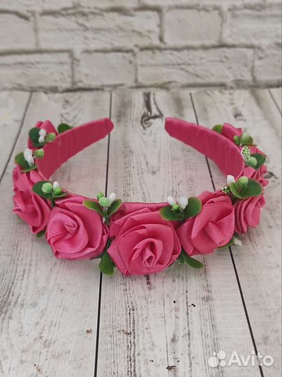 Ободок с розочками