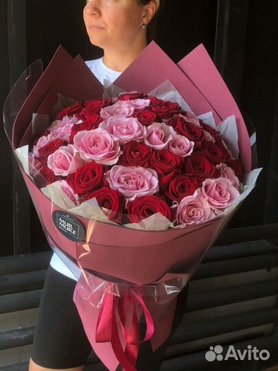 Букет 51 роза цветы букеты роз