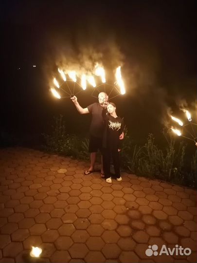 Фаер шоу, танец с огнем