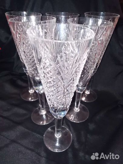 Фужеры рюмки разные хрусталь стекло Богемия, СССР