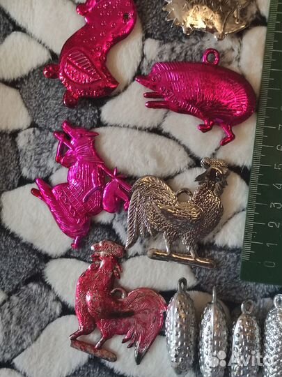 Елочная игрушка СССР колкий пластик