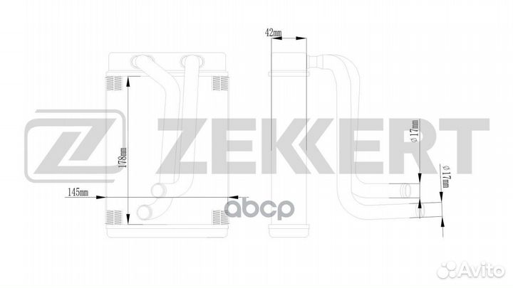 Радиатор отопителя Kia Sephia 96- Shuma I II 97