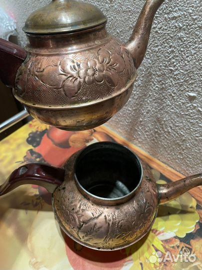 Чайный медный набор турка