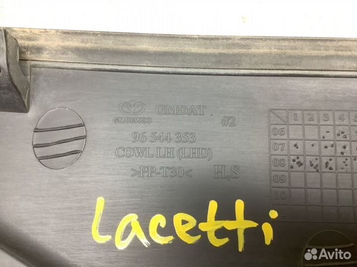 Планка под лобовое стекло Левая левая Chevrolet